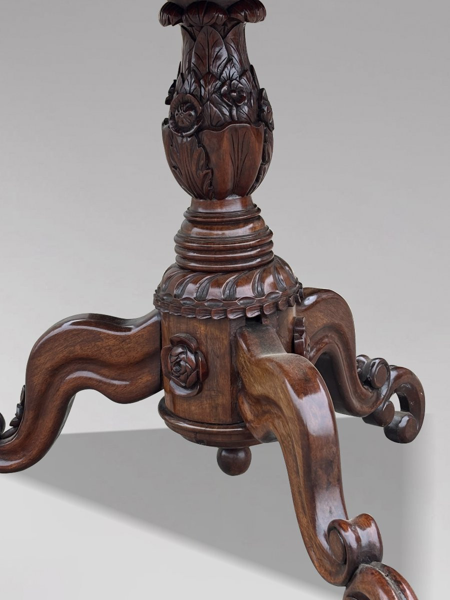 19th Century Victorian Specimen Wood Marquetry Table-photo-7