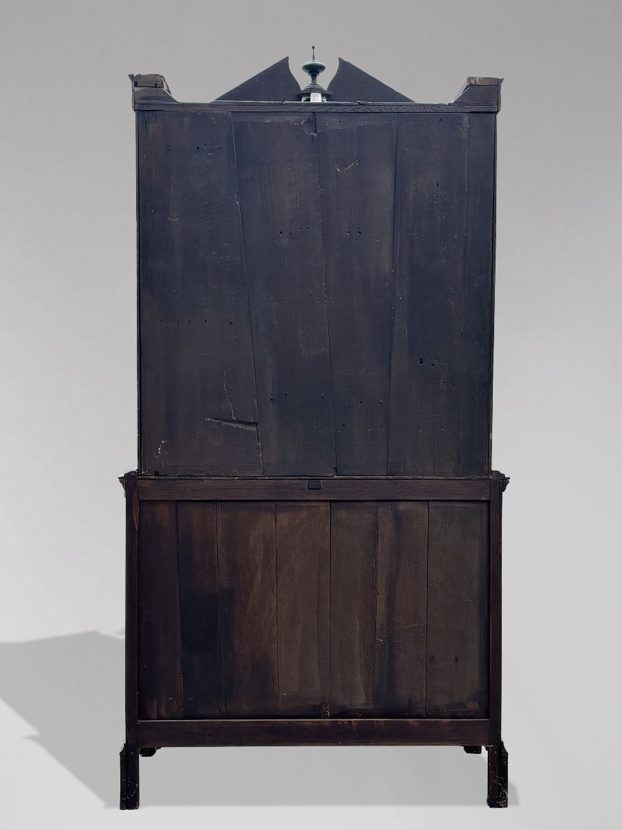 18th Century George III Period Oak Housekeeper's Cupboard-photo-4