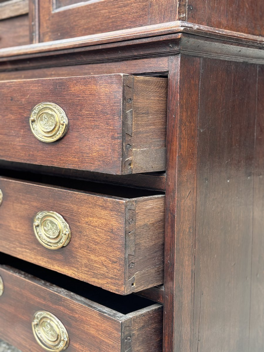 18th Century George III Period Oak Housekeeper's Cupboard-photo-6