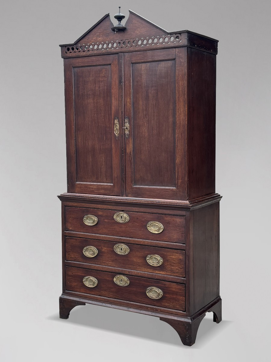 18th Century George III Period Oak Housekeeper's Cupboard
