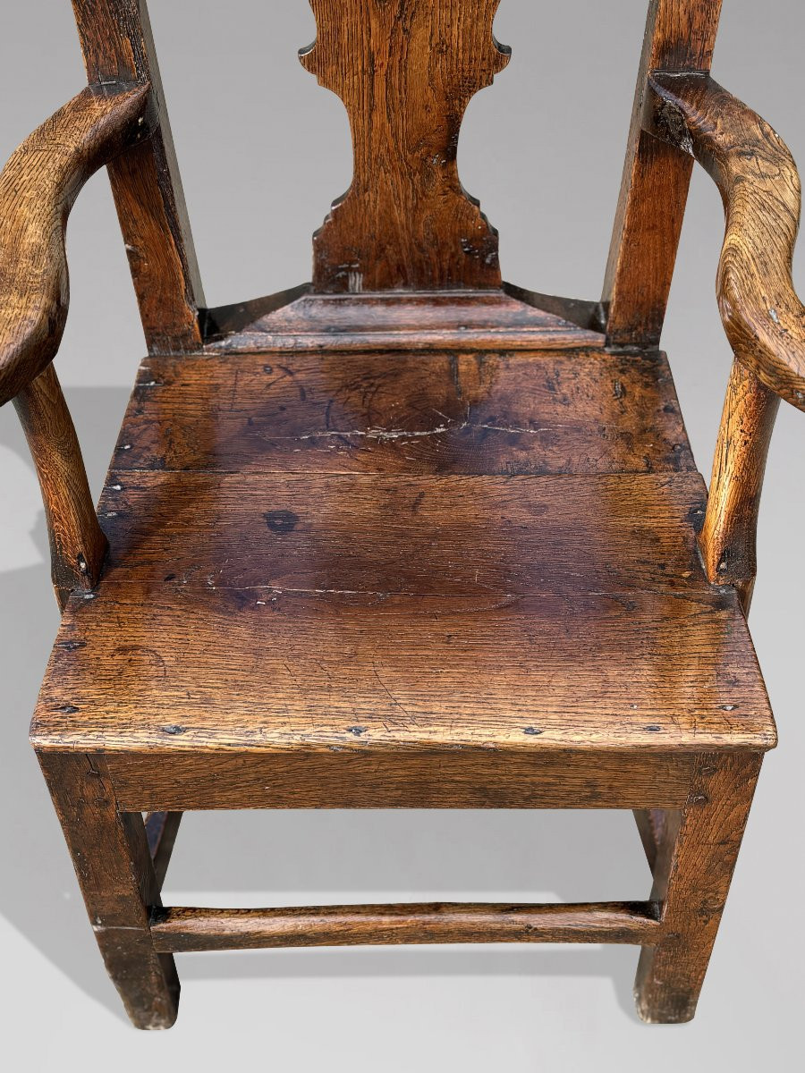 18ème Siècle, Fauteuil en Chêne, Époque George III-photo-3