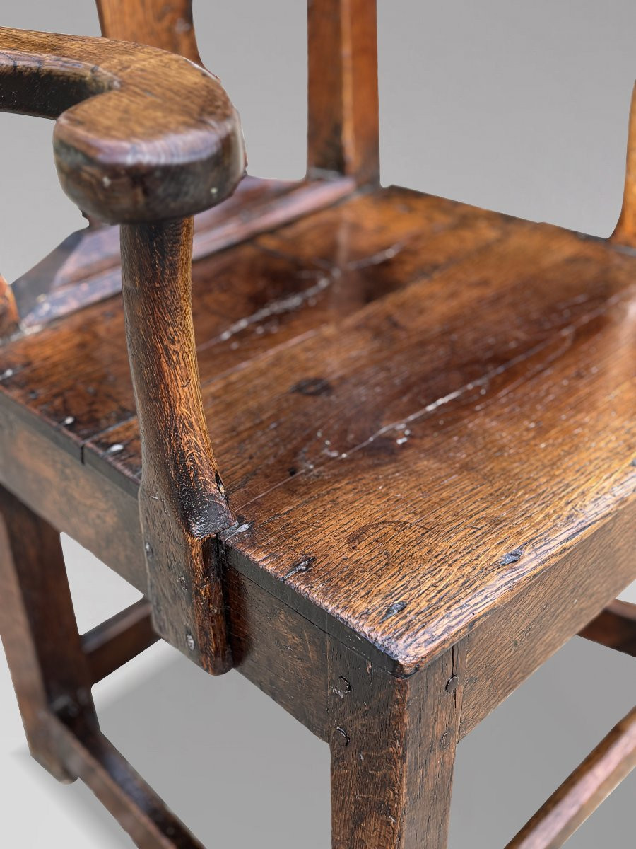 18ème Siècle, Fauteuil en Chêne, Époque George III-photo-4
