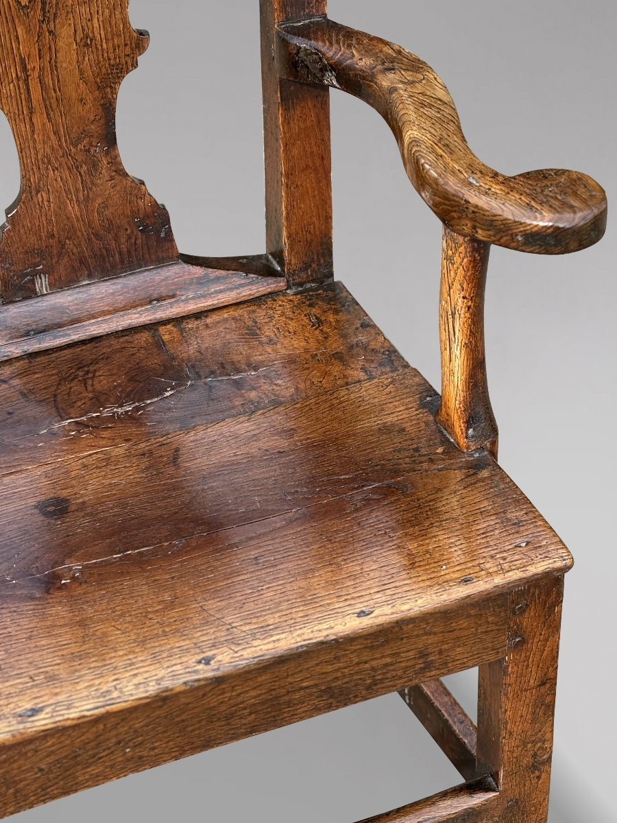 18ème Siècle, Fauteuil en Chêne, Époque George III-photo-1