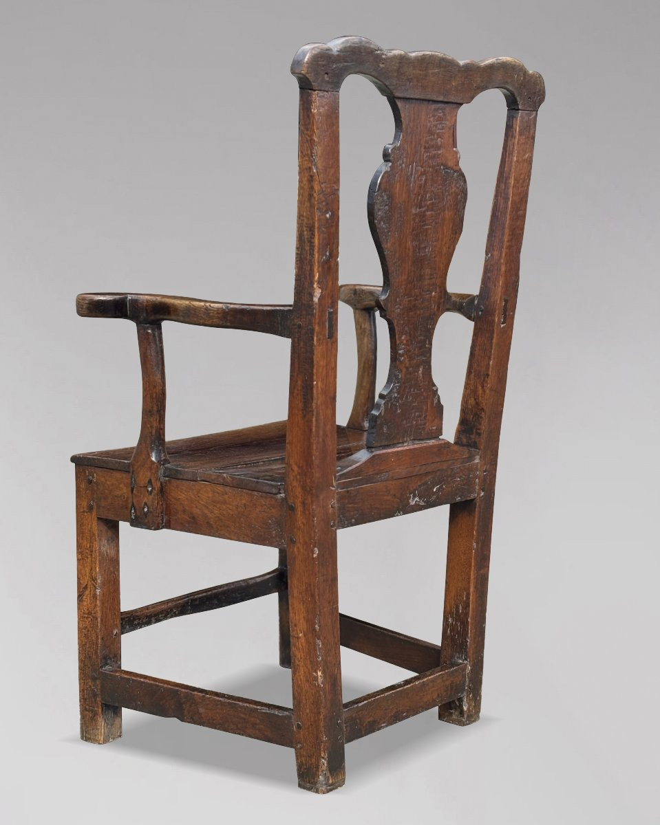 18ème Siècle, Fauteuil en Chêne, Époque George III-photo-5