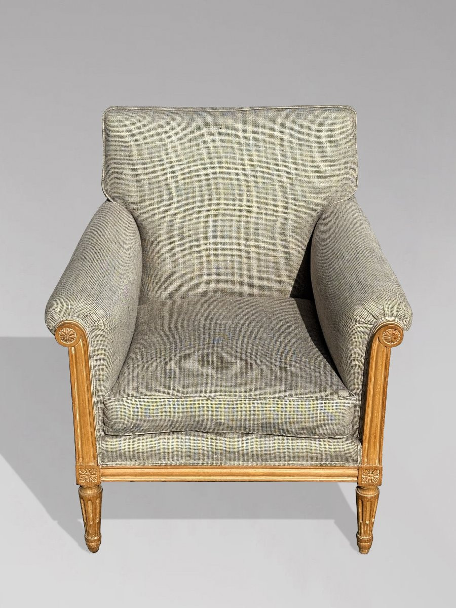 19ème Siècle, Paire de Bergères Louis XVI Garnies-photo-4