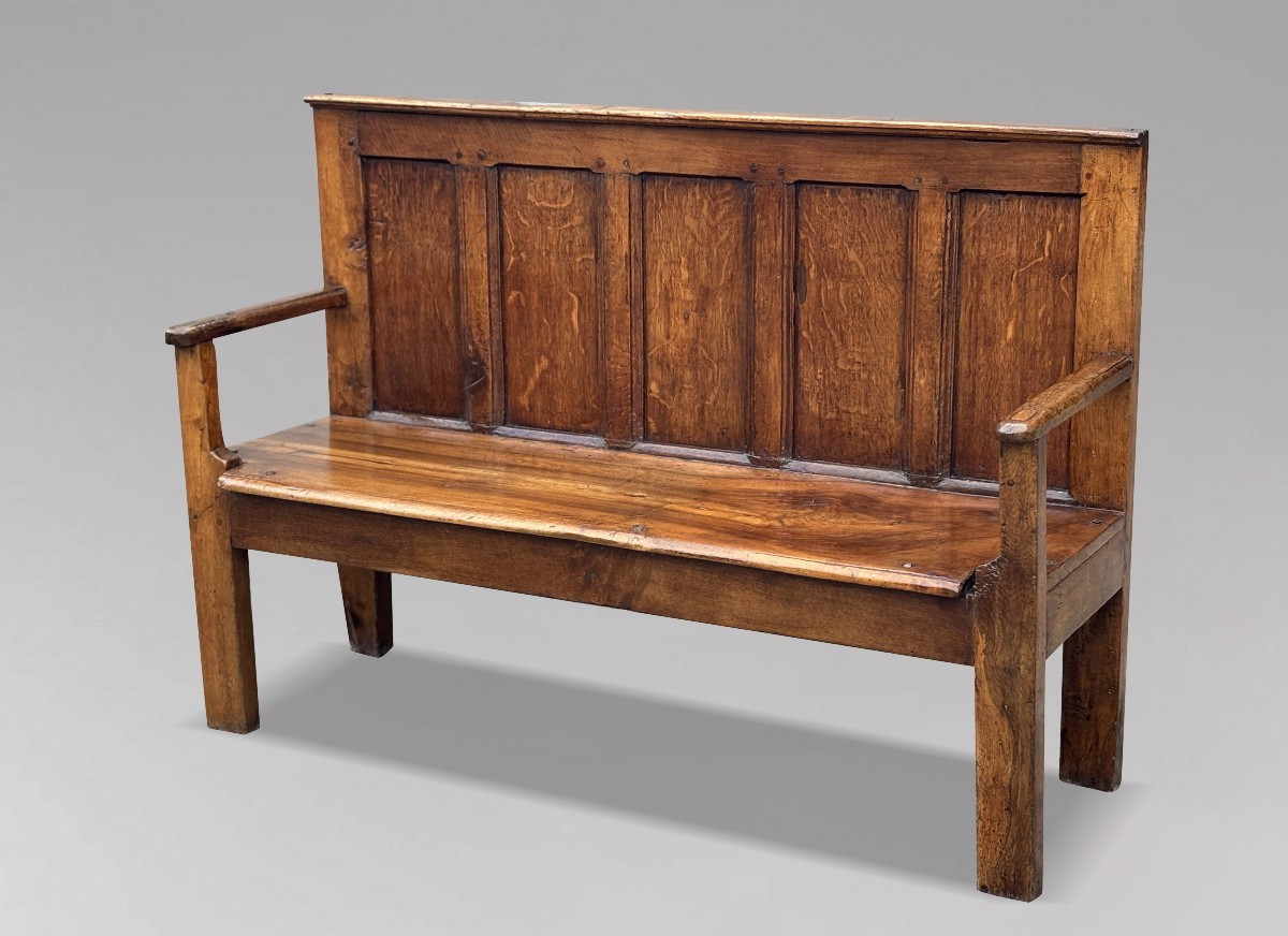 18th Century Georgian Oak & Elm Country Settle