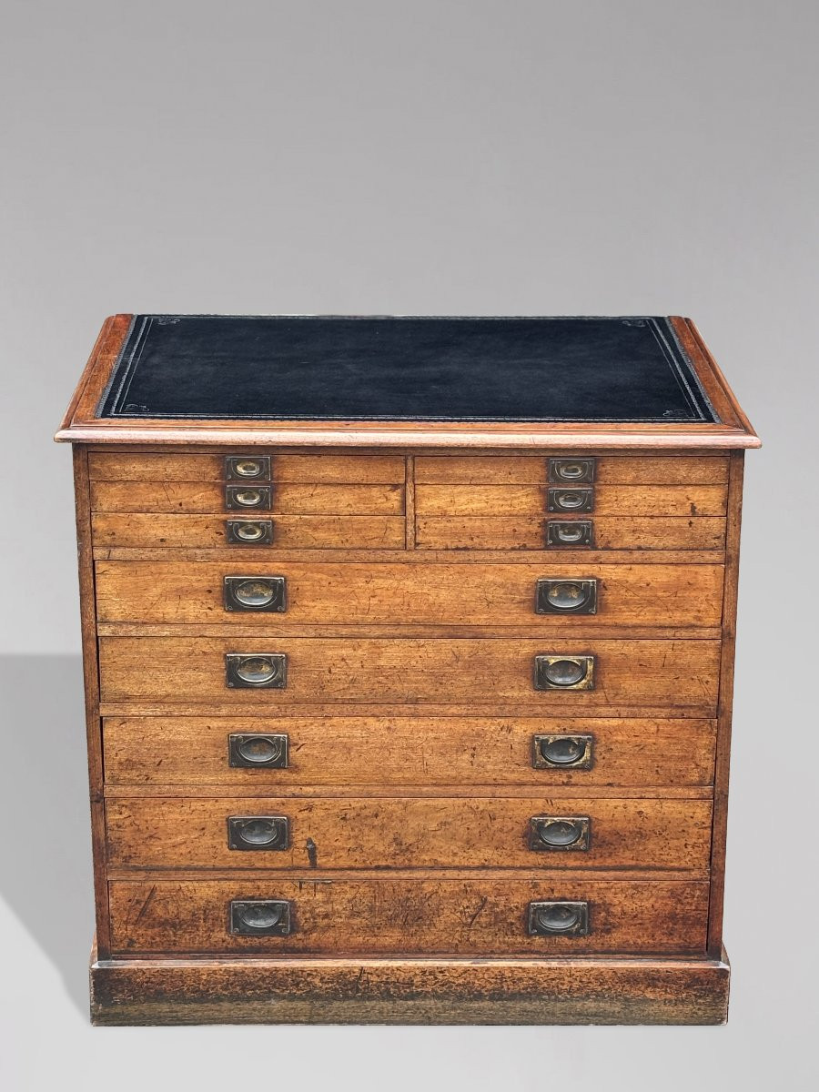 19th Century Mahogany Campaign Filing Cabinet-photo-3