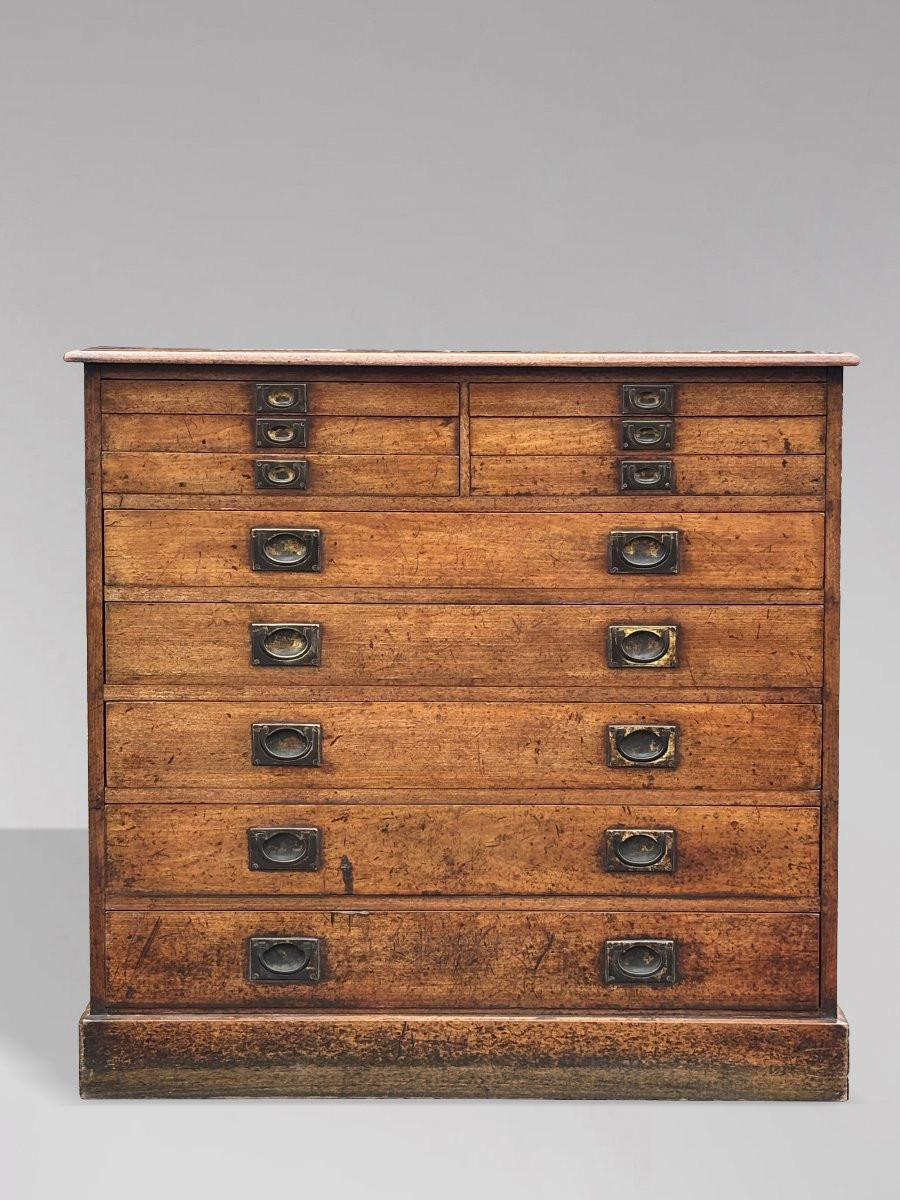 19th Century Mahogany Campaign Filing Cabinet-photo-4