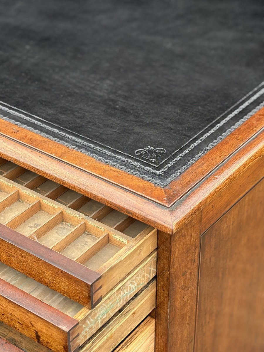 19th Century Mahogany Campaign Filing Cabinet-photo-5