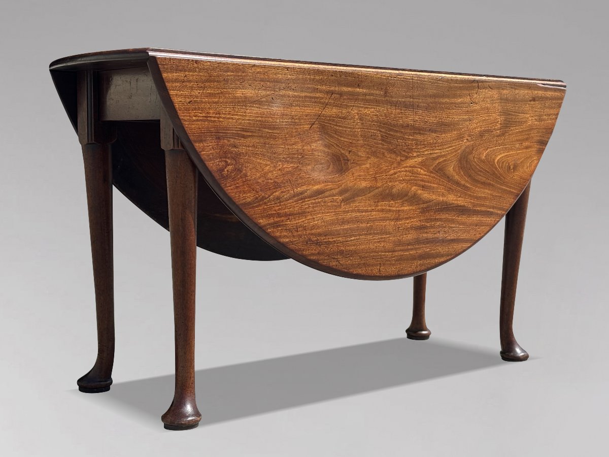 18th Century George II Period Mahogany Drop-leaf Dining Table-photo-3