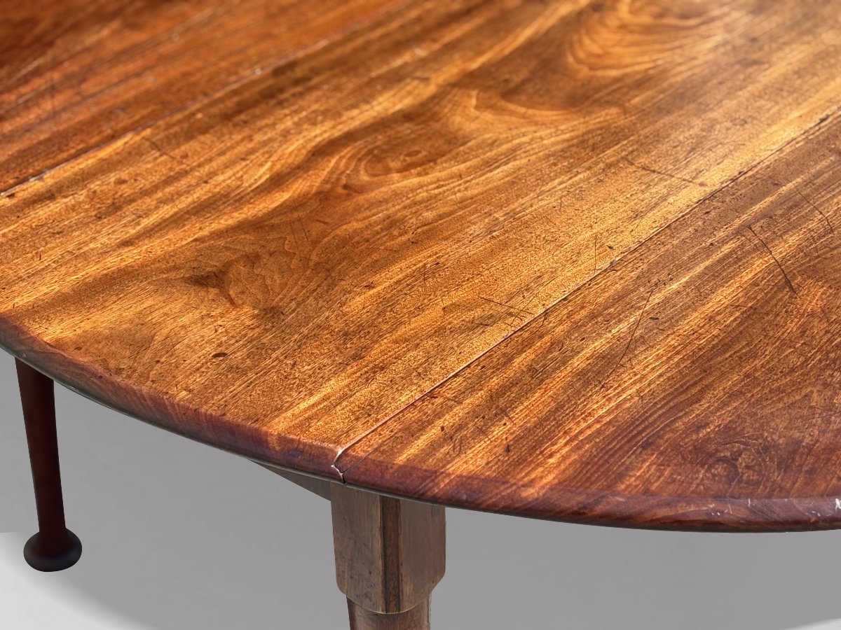18th Century George II Period Mahogany Drop-leaf Dining Table-photo-4