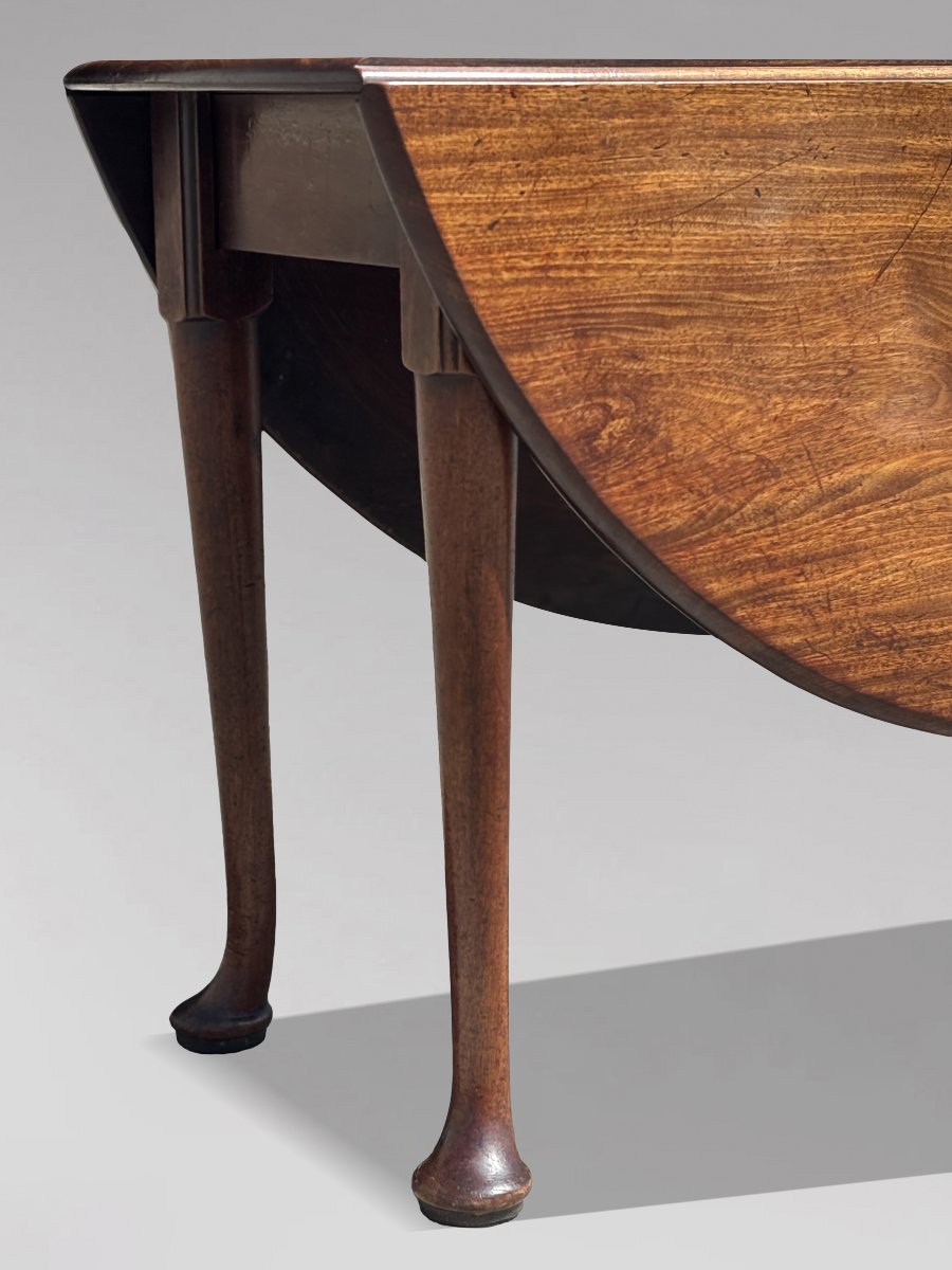 18th Century George II Period Mahogany Drop-leaf Dining Table-photo-2