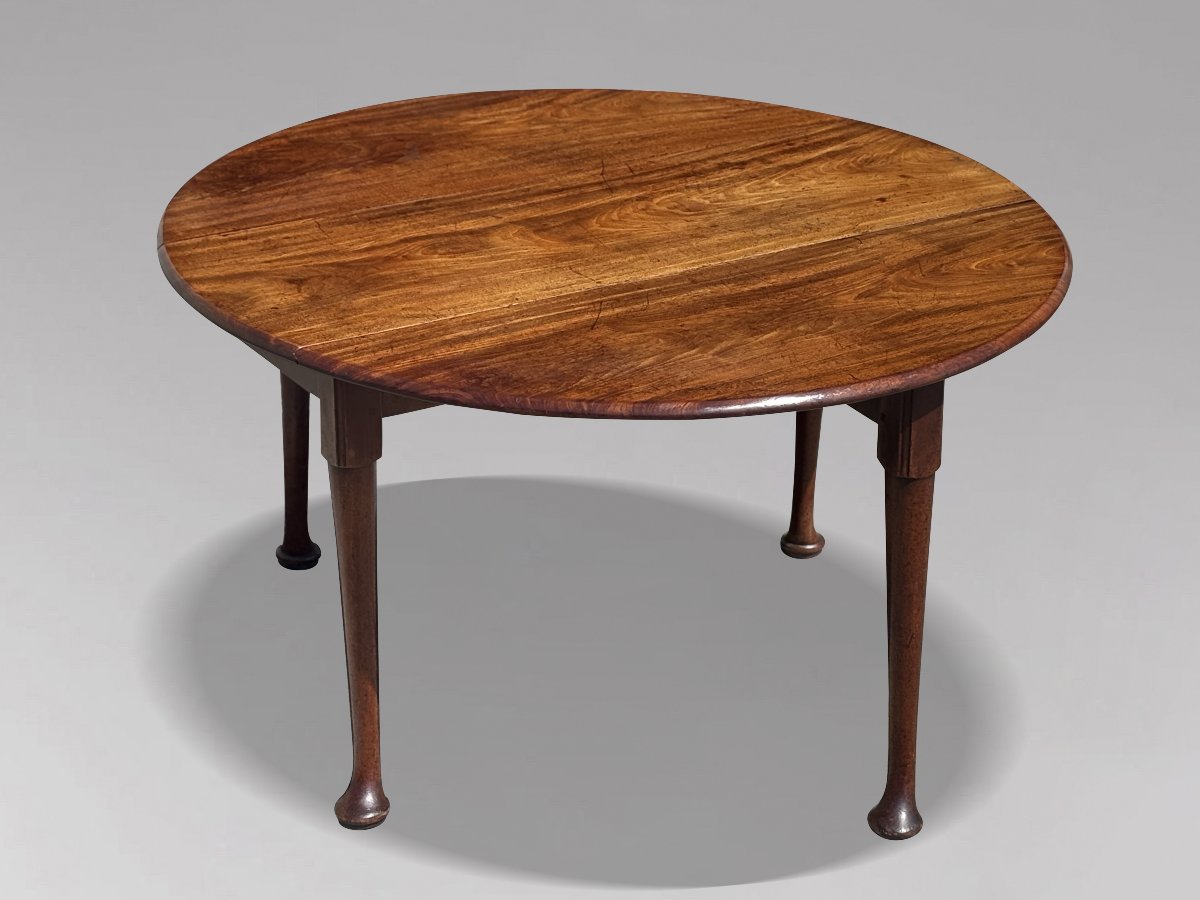 18th Century George II Period Mahogany Drop-leaf Dining Table-photo-4