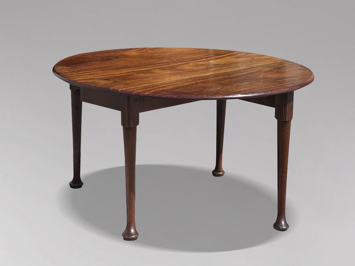 18th Century George II Period Mahogany Drop-leaf Dining Table-photo-5
