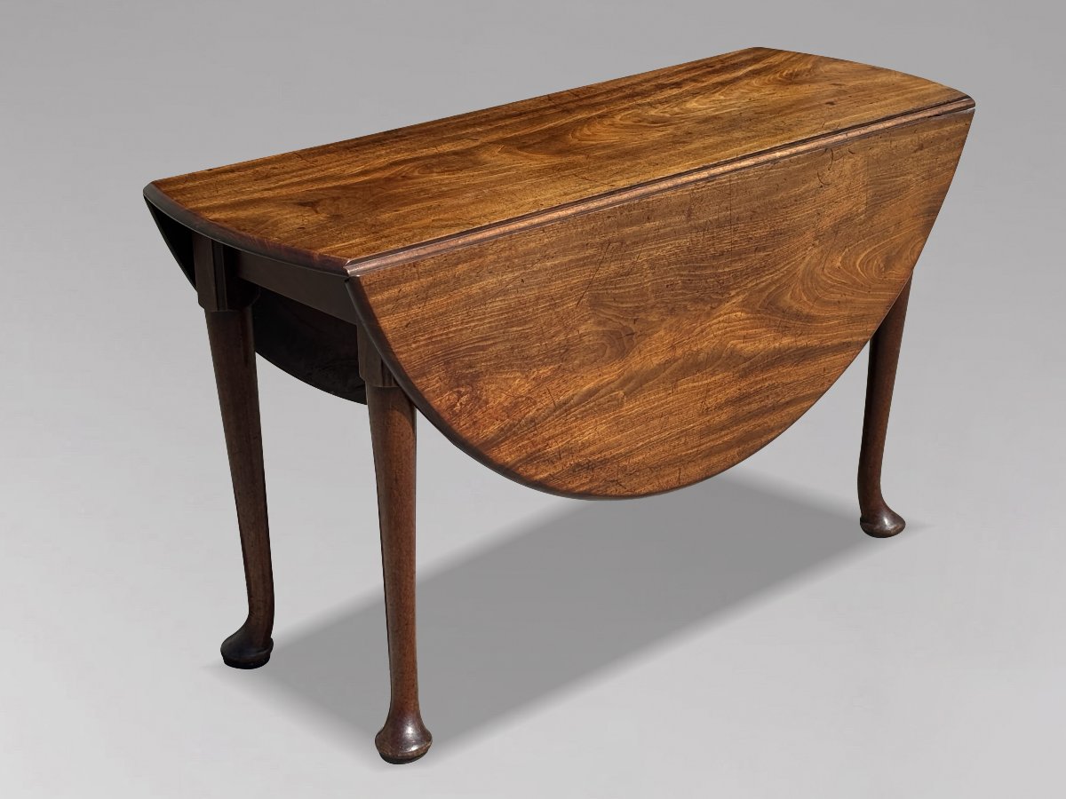 18th Century George II Period Mahogany Drop-leaf Dining Table-photo-7