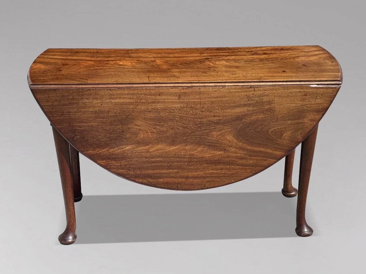 18th Century George II Period Mahogany Drop-leaf Dining Table-photo-8