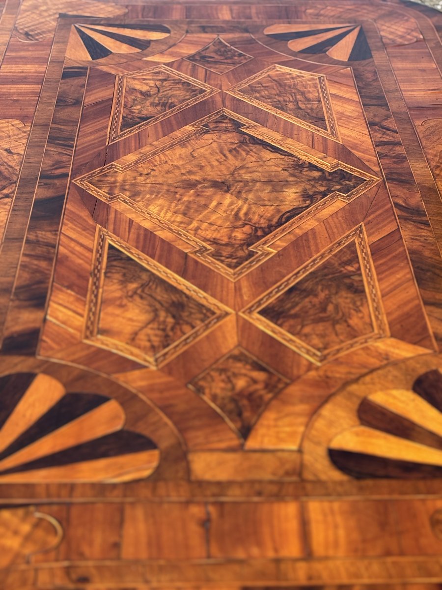 18th Century Maltese Walnut Specimen Wood Marquetry Cabinet-photo-2