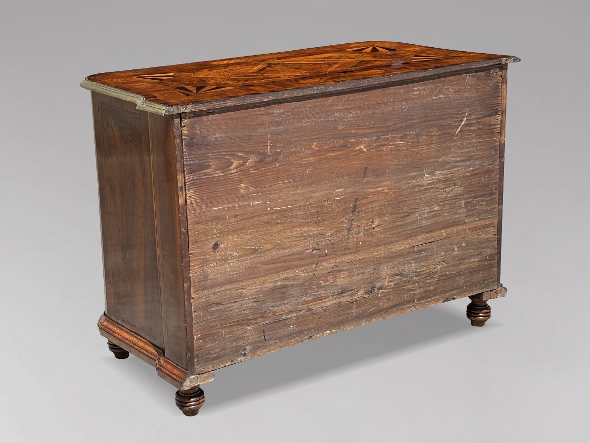 18th Century Maltese Walnut Specimen Wood Marquetry Cabinet-photo-3