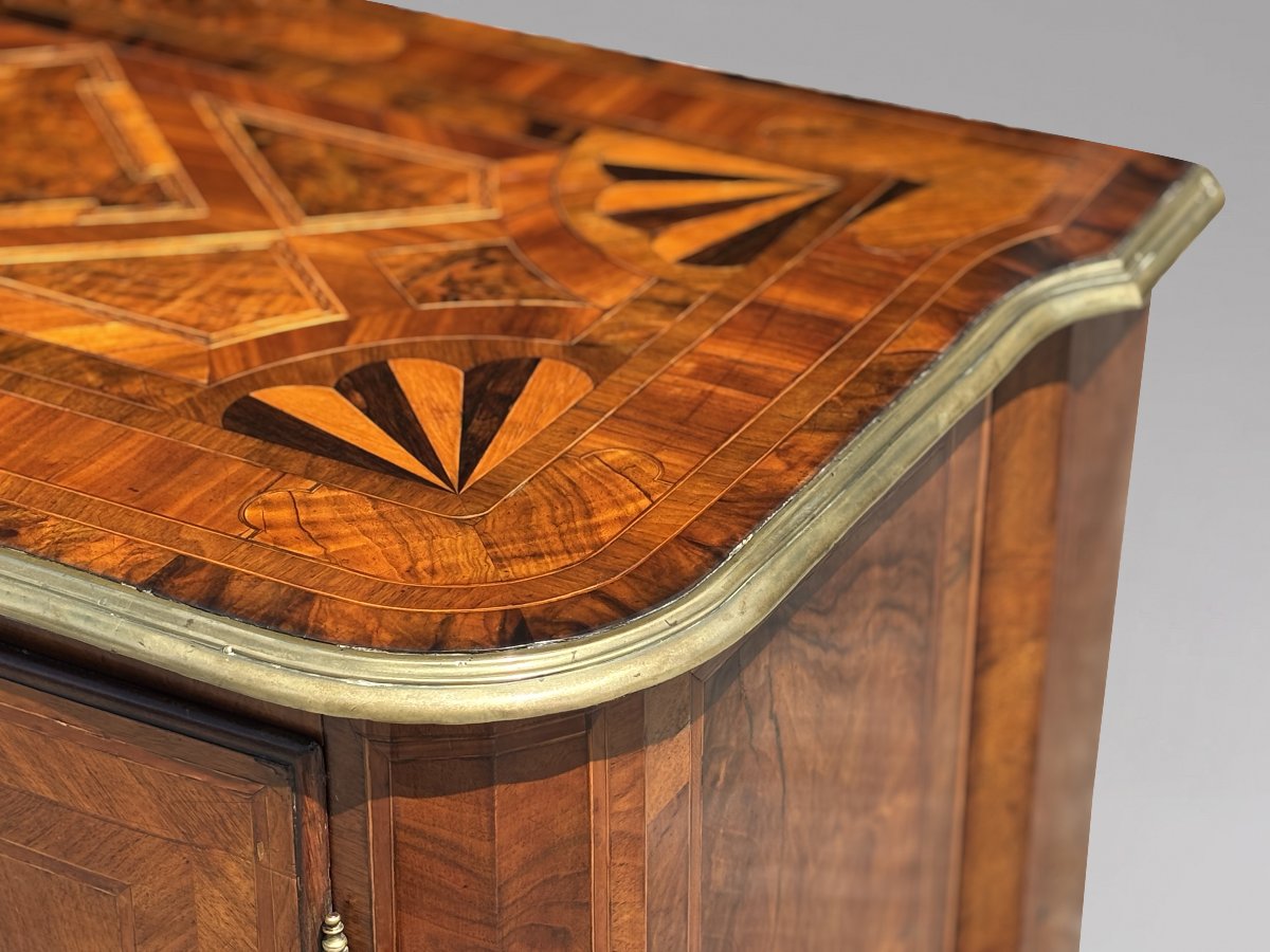 18th Century Maltese Walnut Specimen Wood Marquetry Cabinet-photo-4