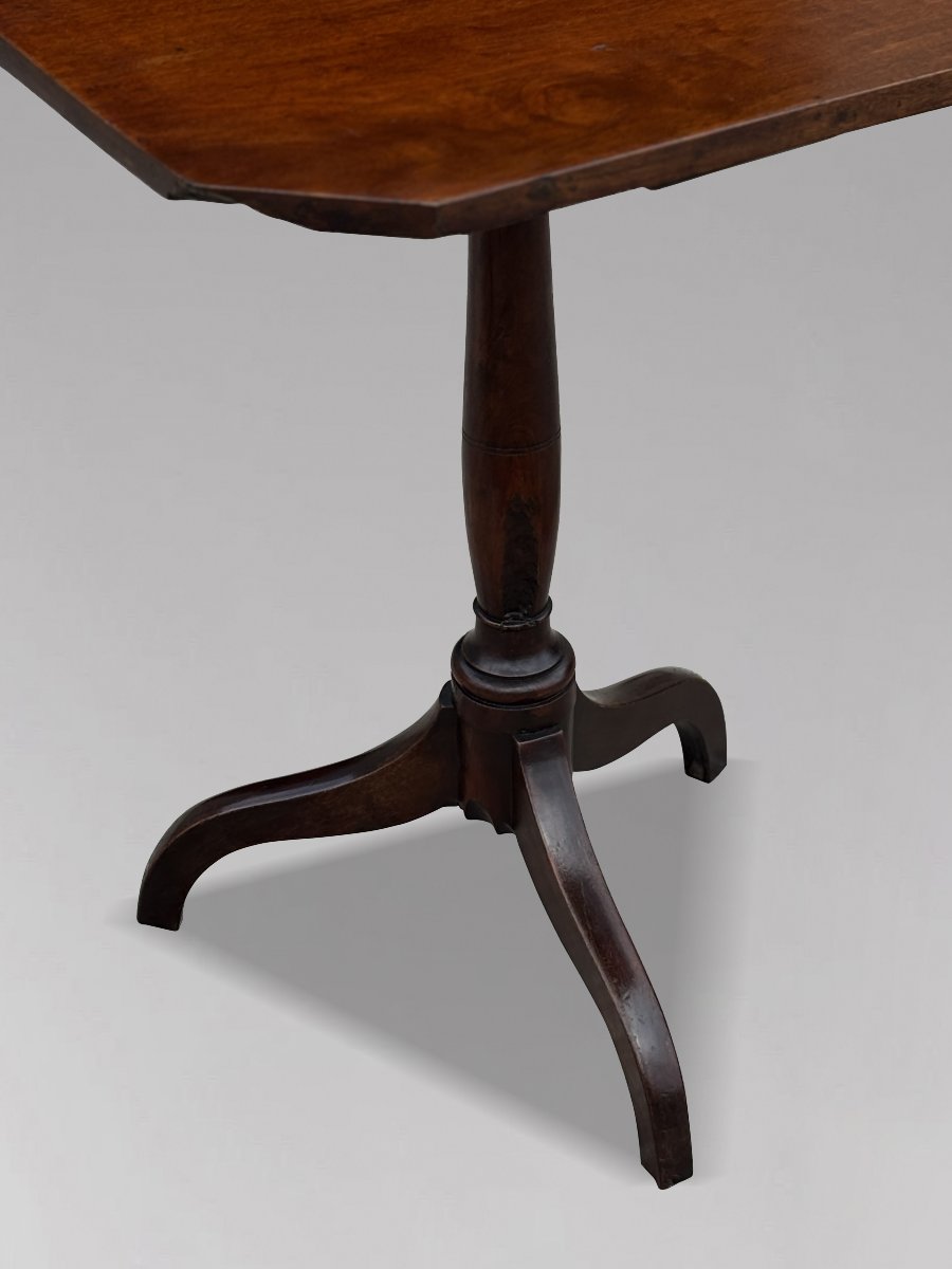 18ème Siècle, Table Octogonale en Acajou à Piètement Tripode, Époque George III-photo-3