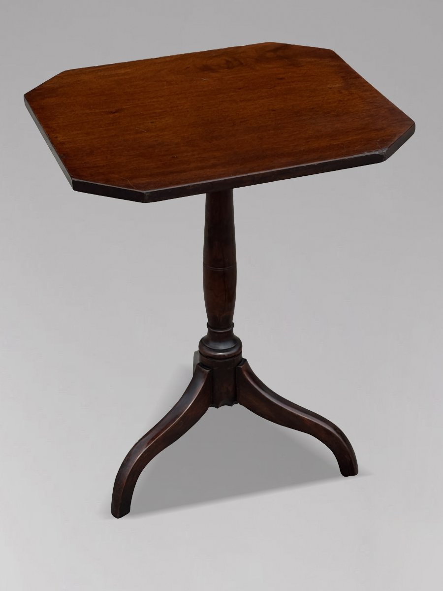 18ème Siècle, Table Octogonale en Acajou à Piètement Tripode, Époque George III-photo-3