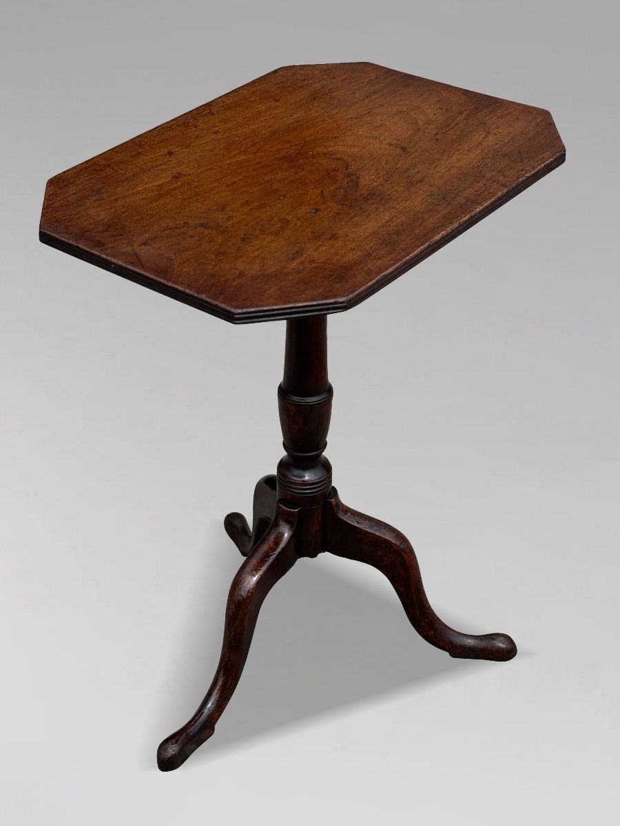 18th-century George III Period Octagonal Mahogany Tripod Table-photo-2