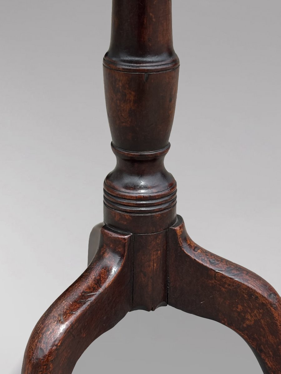 18th-century George III Period Octagonal Mahogany Tripod Table-photo-4