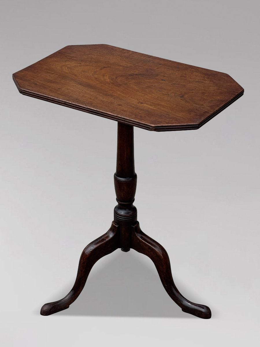 18th-century George III Period Octagonal Mahogany Tripod Table-photo-3