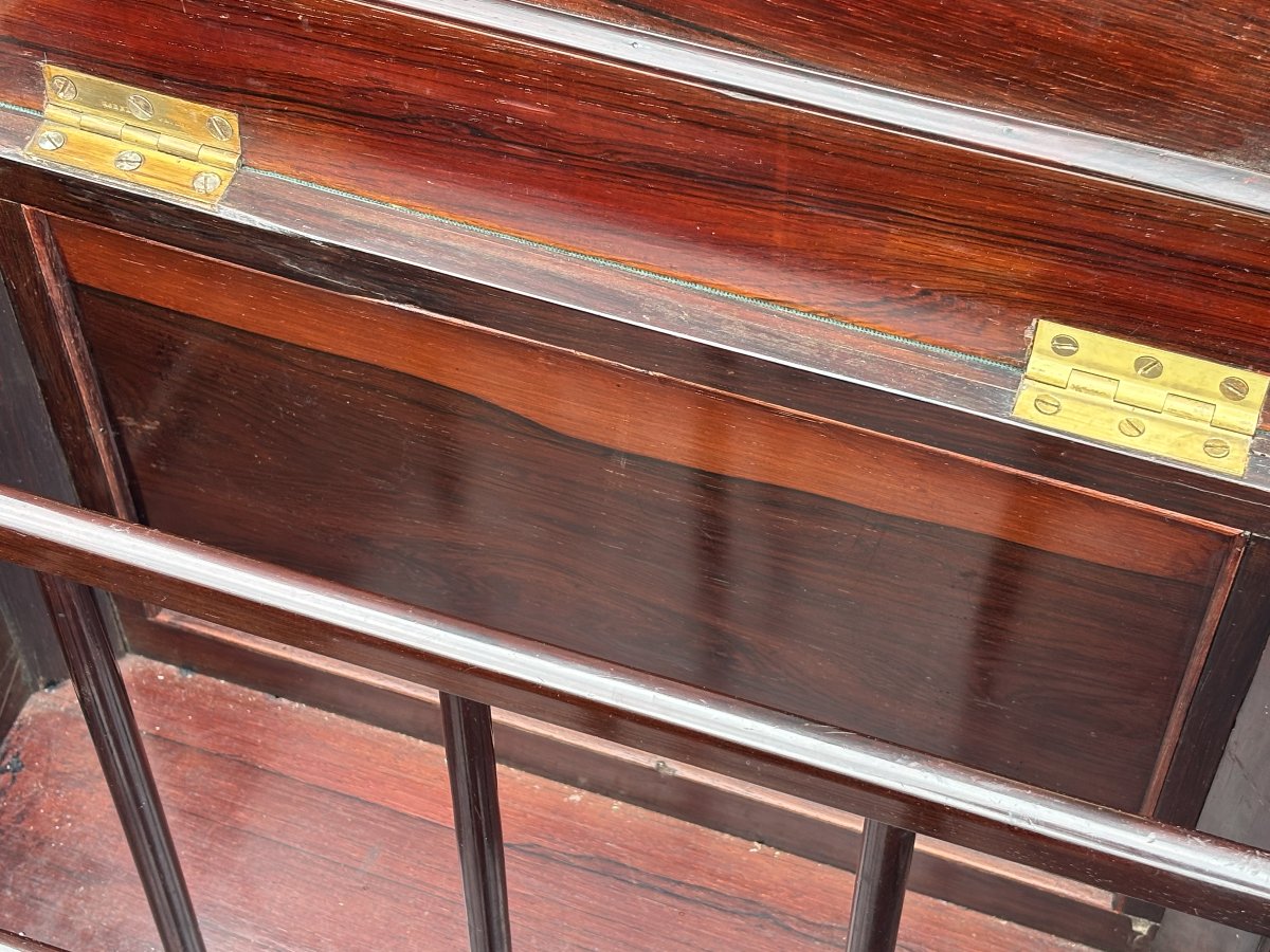 19ème Siècle, Tabouret de Piano en Palissandre de l’Époque Victorienne-photo-1