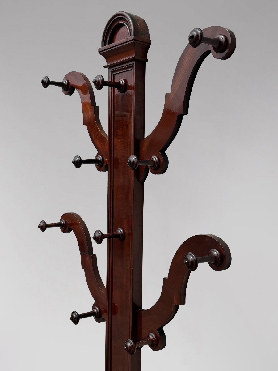 19th-century Victorian-period Mahogany Coat Rack And Hall Stand-photo-3
