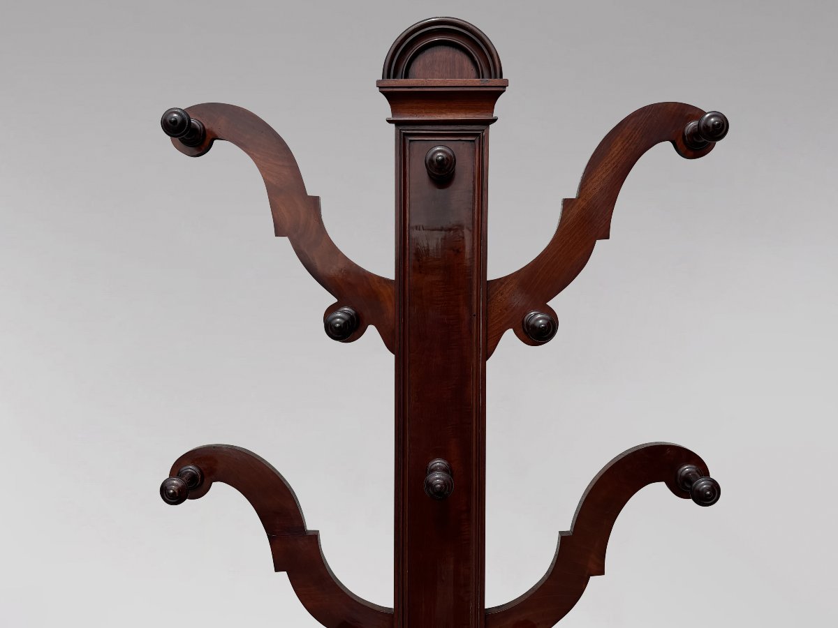 19th-century Victorian-period Mahogany Coat Rack And Hall Stand-photo-3