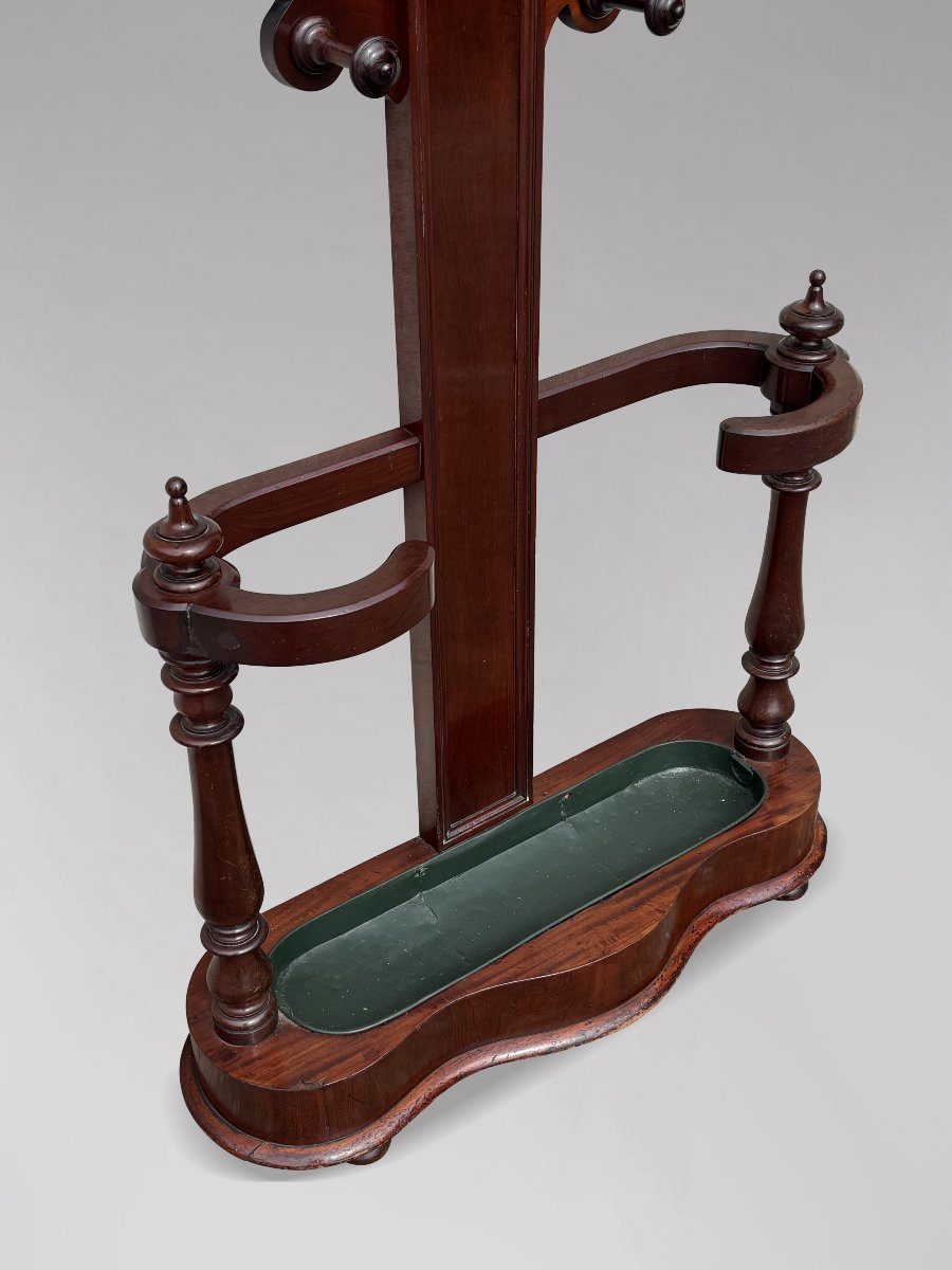 19th-century Victorian-period Mahogany Coat Rack And Hall Stand-photo-7