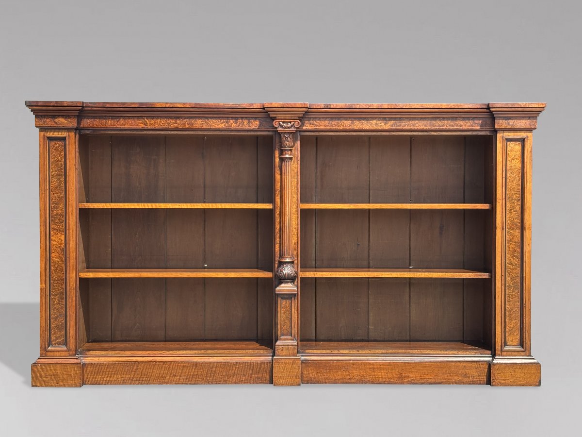 19ème Siècle, Bibliothèque en Ronce de Noyer, Époque Guillaume IV-photo-6