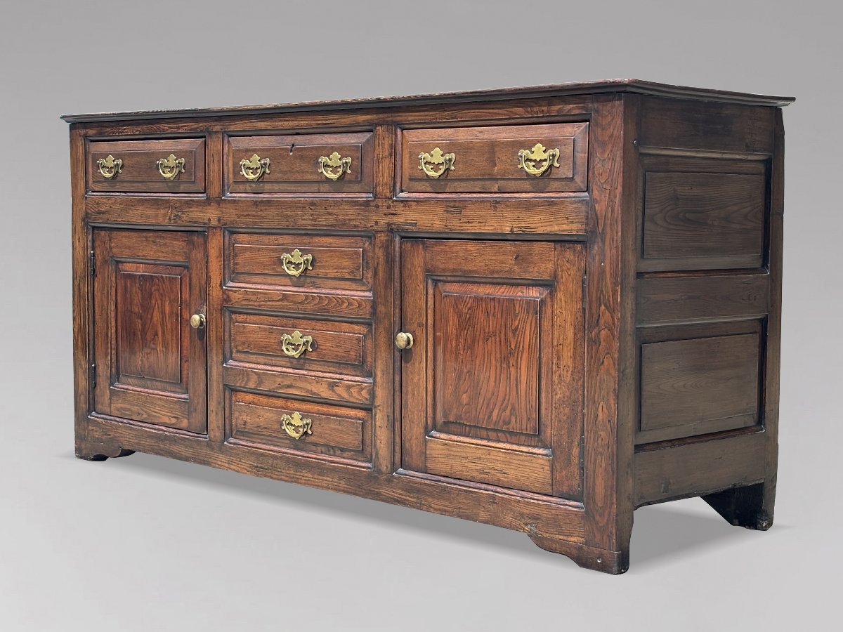 18th Century George II Period Oak Dresser Base Cupboard