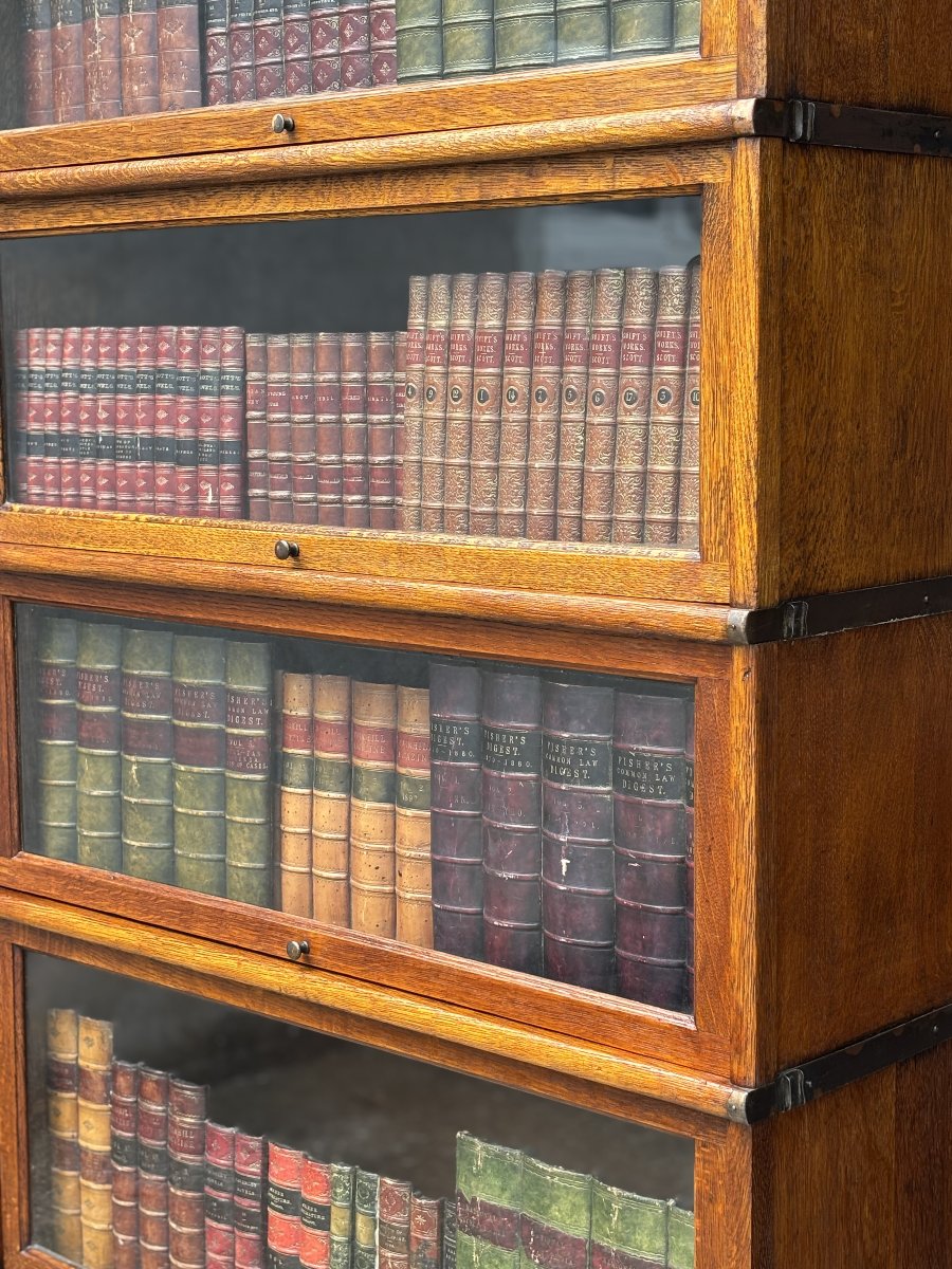 19ème Siècle, Grande Bibliothèque Globe-Wernicke en Chêne à 6 Sections-photo-3