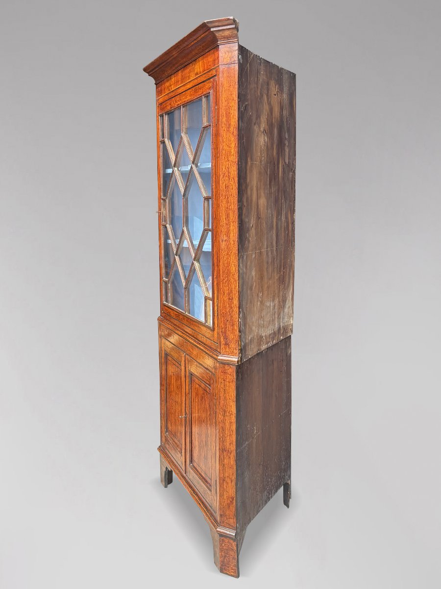 18ème Siècle, Armoire d’Angle en Chêne Marqueté, Époque George III-photo-5