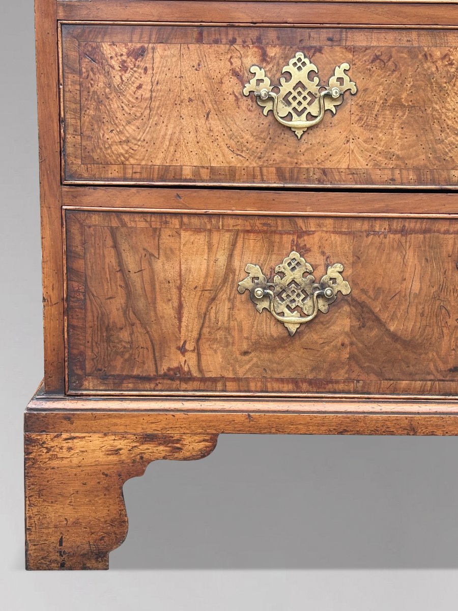 18ème Siècle, Commode Tallboy en Ronce de Noyer, Èpoque George II-photo-8
