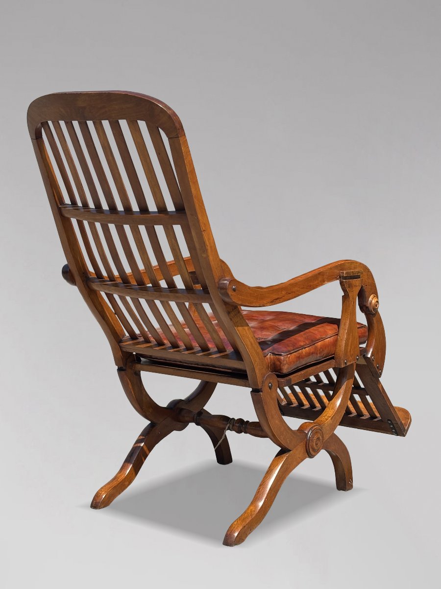 19ème Siècle, Paire de Fauteuils Inclinables en Noyer, Époque Victorienne-photo-3