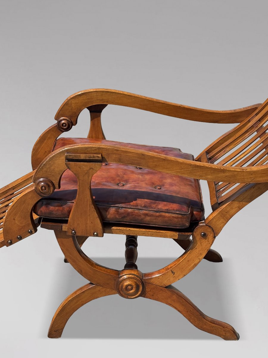 19ème Siècle, Paire de Fauteuils Inclinables en Noyer, Époque Victorienne-photo-4
