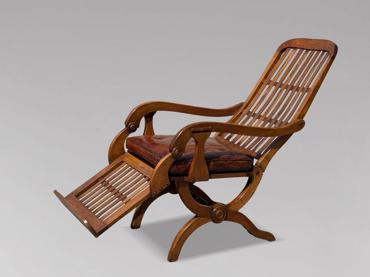 19ème Siècle, Paire de Fauteuils Inclinables en Noyer, Époque Victorienne-photo-2