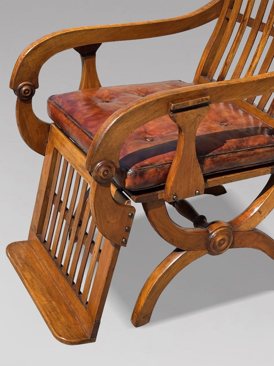 19ème Siècle, Paire de Fauteuils Inclinables en Noyer, Époque Victorienne-photo-4