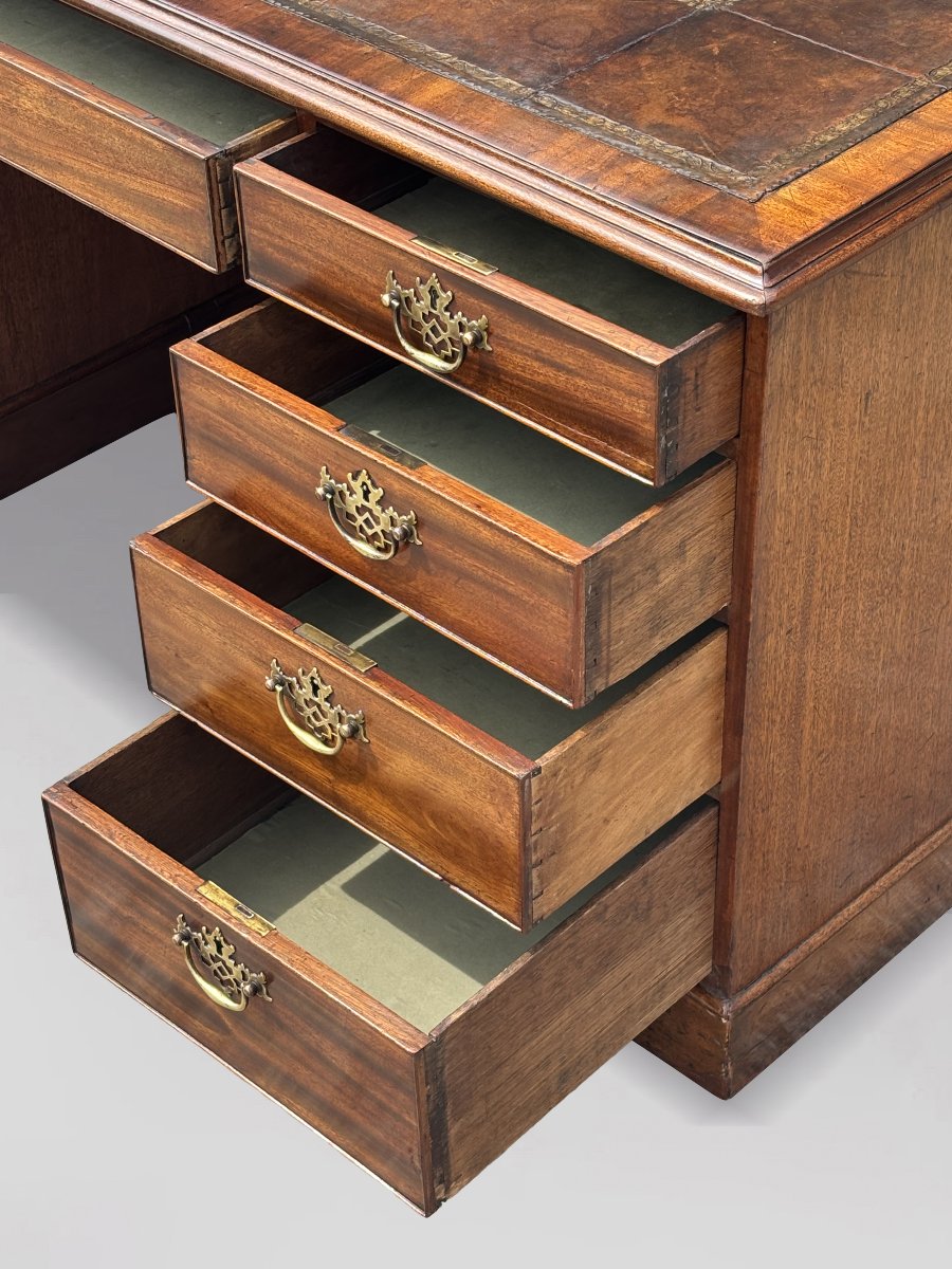 18ème Siècle, Bureau de Partenaire en Acajou, Période George III-photo-4