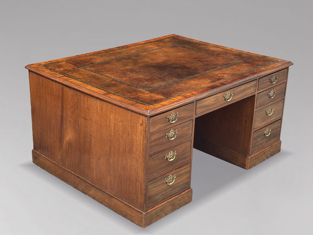 18ème Siècle, Bureau de Partenaire en Acajou, Période George III-photo-5
