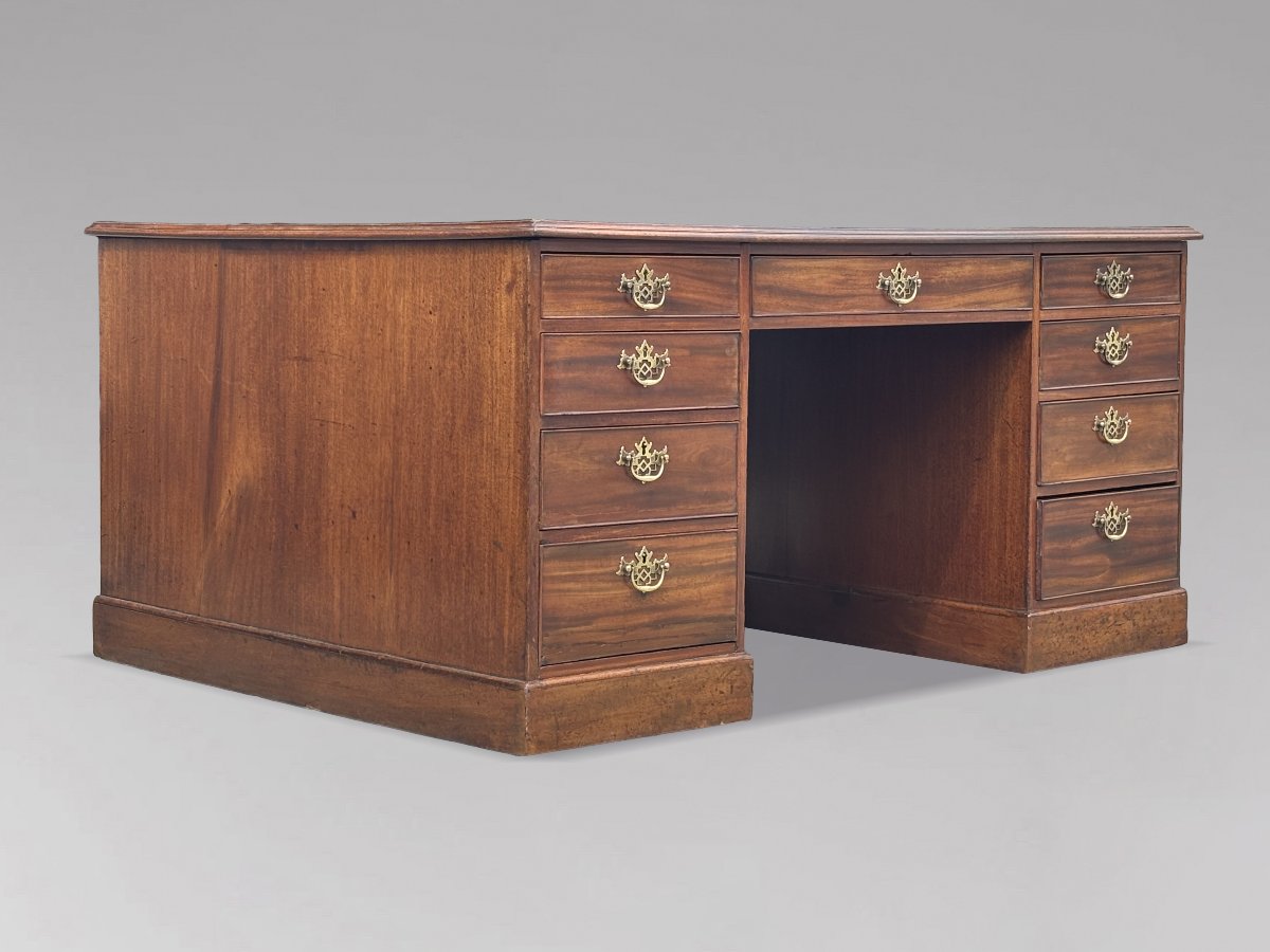 18ème Siècle, Bureau de Partenaire en Acajou, Période George III-photo-6