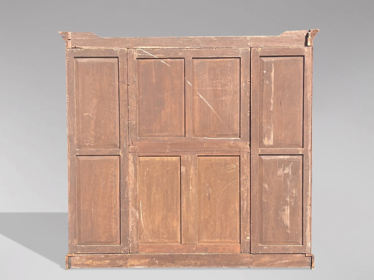 19ème Siècle, Bibliothèque à Quatre Portes en Noyer de Style Louis-Philippe -photo-6