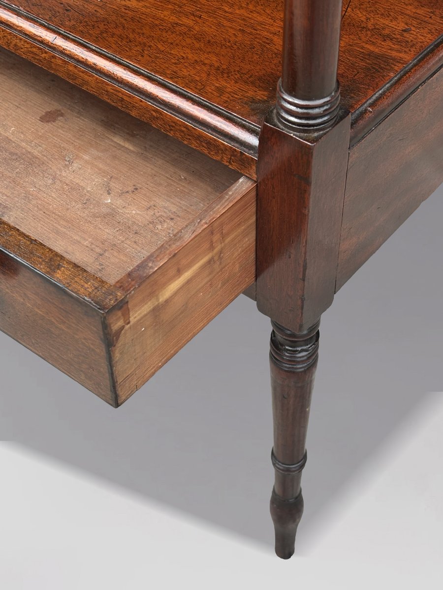 Early 19th-century George III-period Mahogany 4-tier Whatnot-photo-1