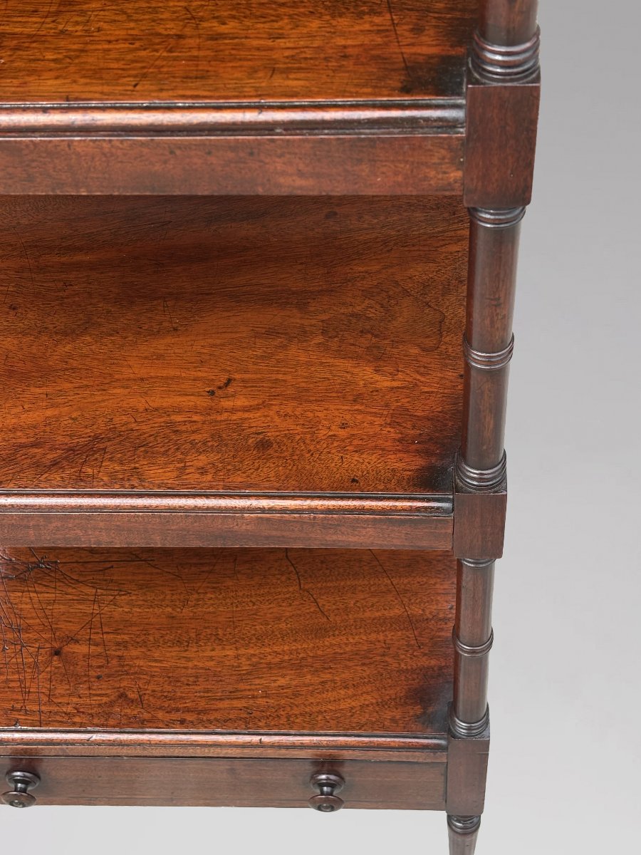 Early 19th-century George III-period Mahogany 4-tier Whatnot-photo-2