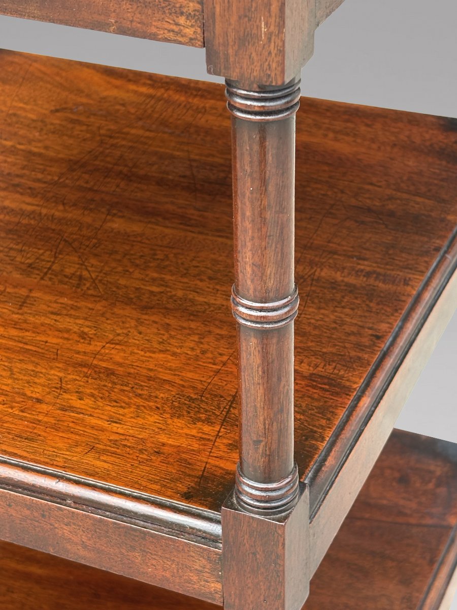 Early 19th-century George III-period Mahogany 4-tier Whatnot-photo-3