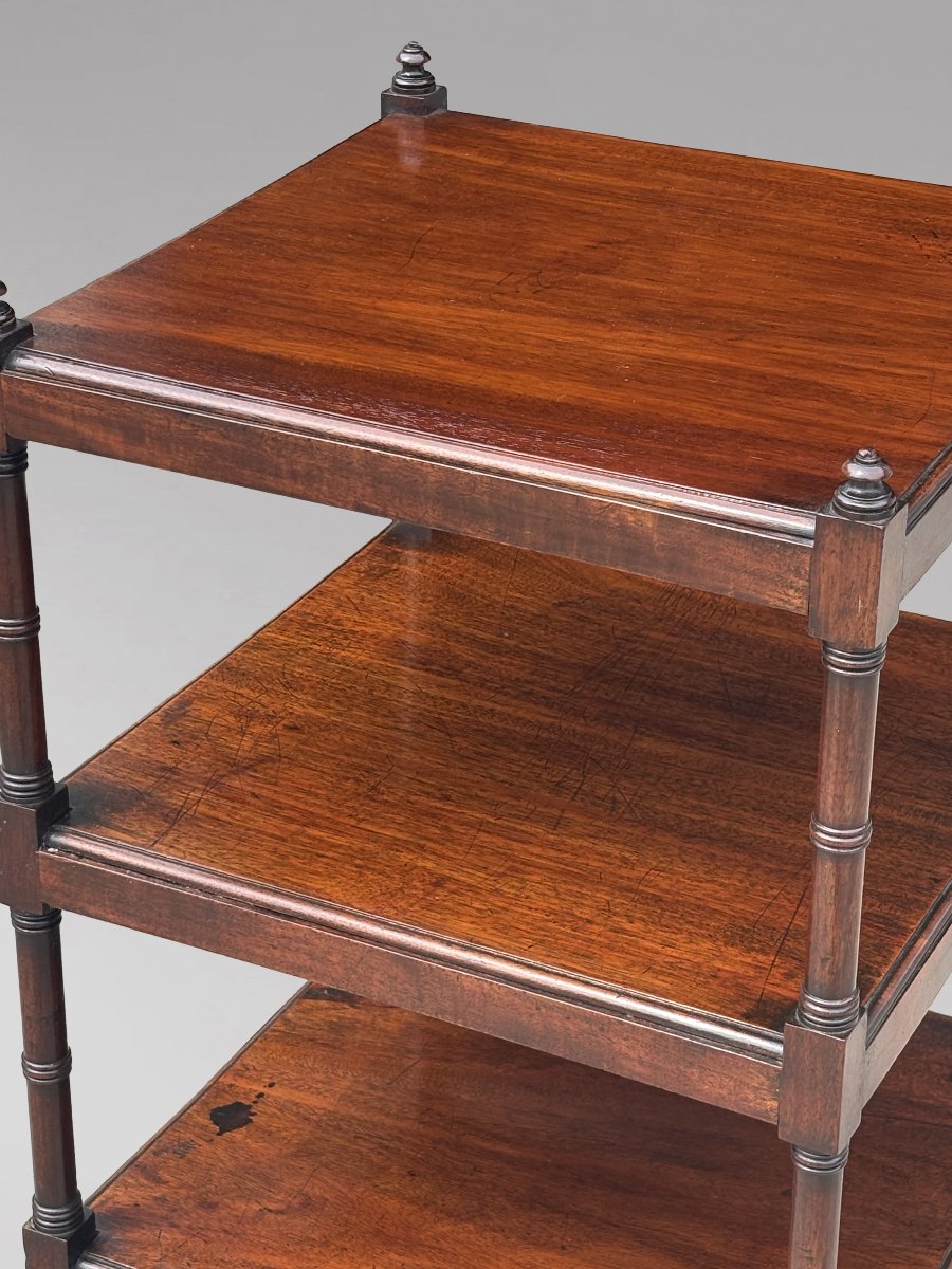 Early 19th-century George III-period Mahogany 4-tier Whatnot-photo-7