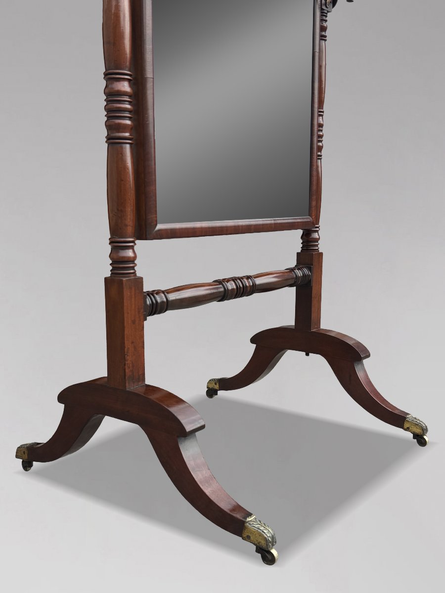 Début du 19ème Siècle, Miroir en Acajou de la Période Régence-photo-2